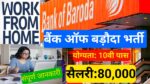 Bank OF Baroda Work From Home Jobs